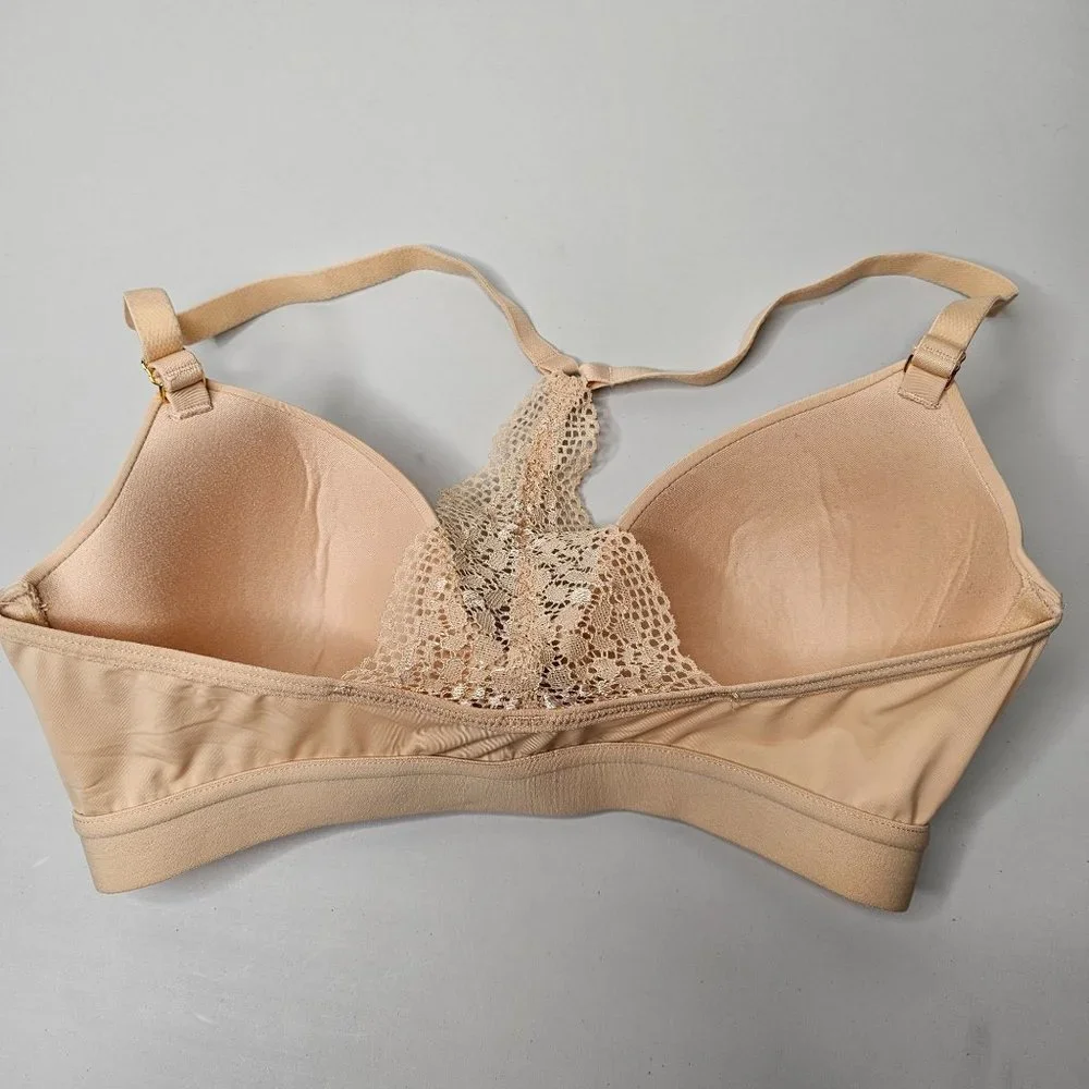 Lively Size 32C The Front Close T Shirt Bra Racerback Lightly Lined Underwire - Picture 5 of 5